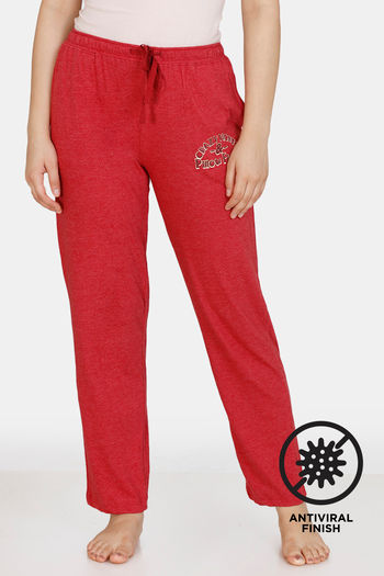 Buy Zivame Queen Bee Antiviral Finish Poly Cotton Pyjama - Red